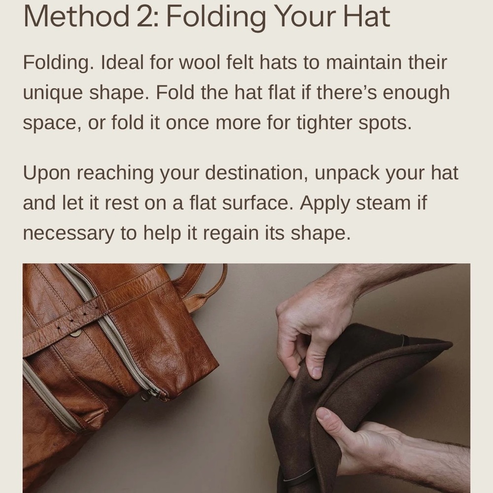 Will + Bear William Wool Hat Oak Packable Classic Unisex Fedora - Picture 7 of 13